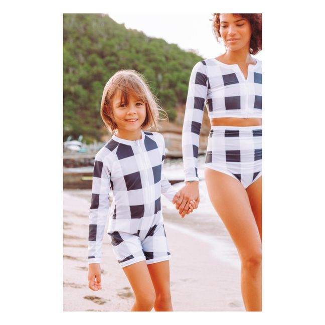 Combishort Anti-UV Graniers Vichy | Noir