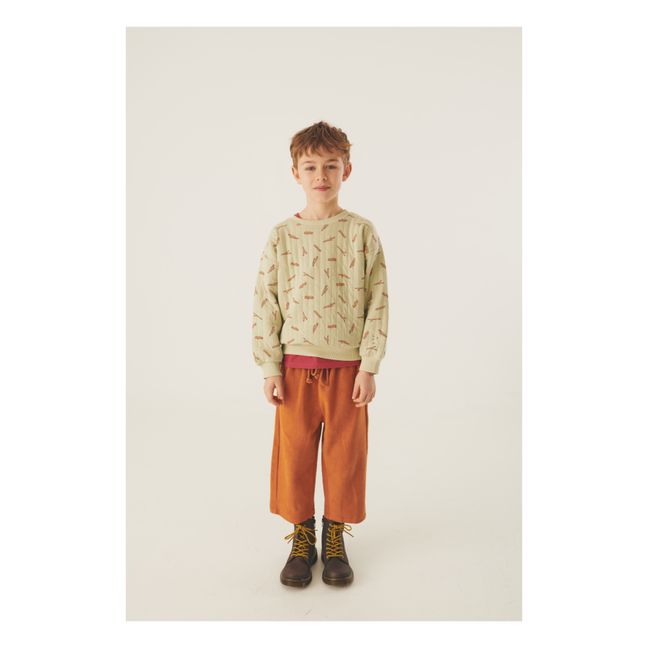 Sweat Coton Bio Matelassé Leo | Beige
