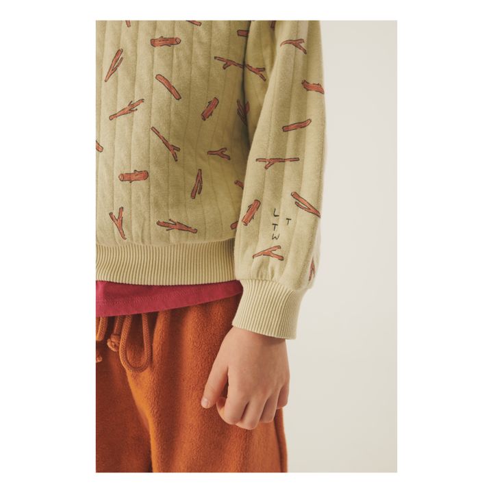 Sweatshirt aus Bio-Baumwolle mit Wattierung Leo | Beige- Produktbild Nr. 2