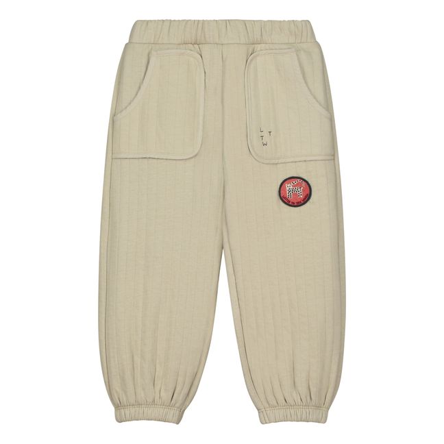 Joggers trapuntati in cotone organico Leo | Beige