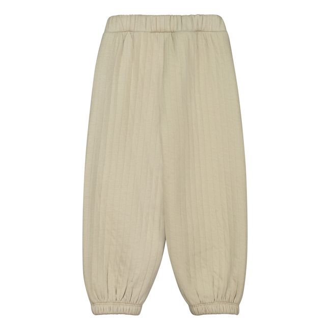 Jogger Coton Bio Matelassé Leo | Beige