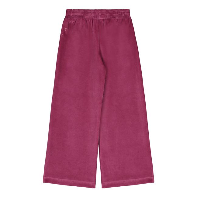 Jogger Coton Bio Velours Lucky | Prune
