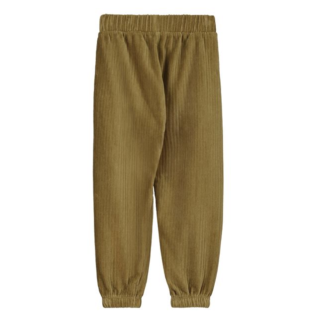 Pantalones de pana de algodón ecológico Greta | Olive