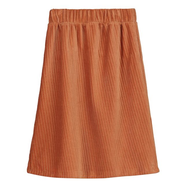 Jupe Coton Bio Velours Côtelé Gala | Rouille