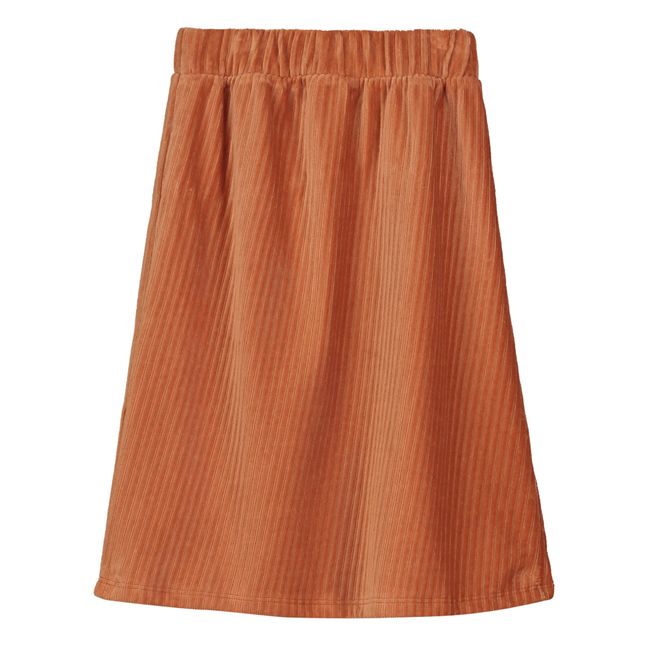 Gala Organic Cotton Corduroy Skirt | Rust