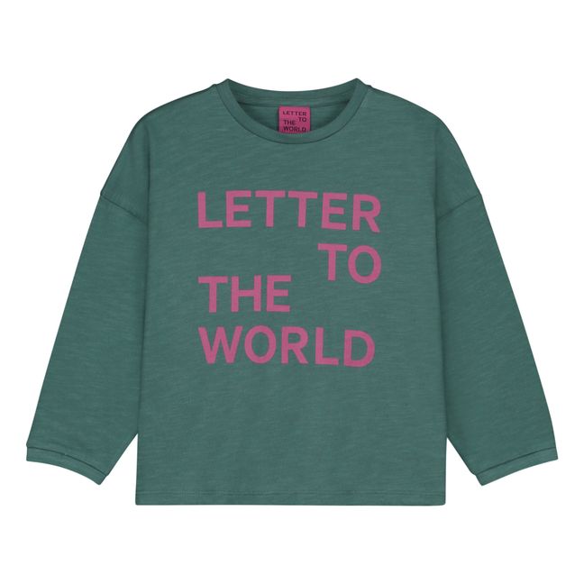 T-Shirt Coton Bio Jersey Flammé LTTW | Vert Jade