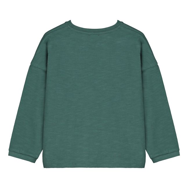 T-Shirt Coton Bio Jersey Flammé LTTW | Vert Jade