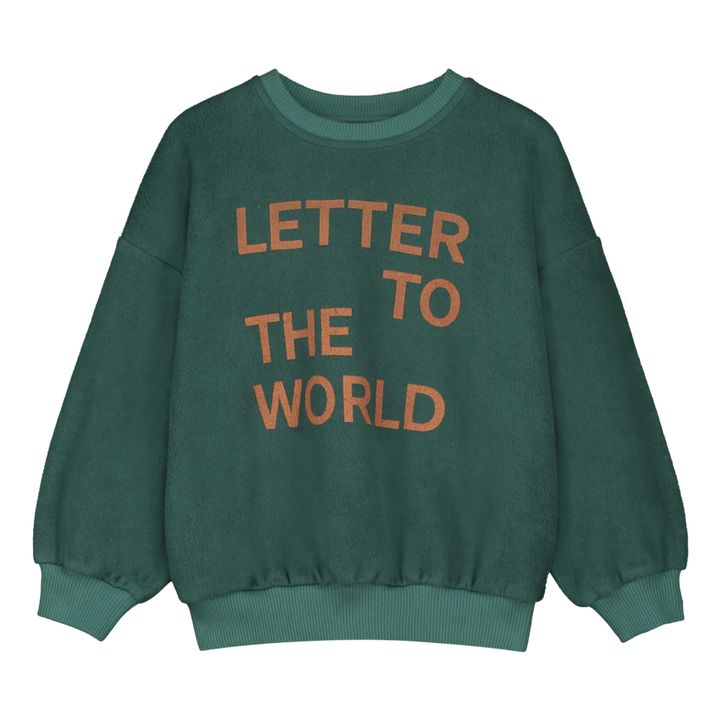 Fleece-Sweatshirt aus Bio-Baumwolle LTTW | Jadegrün- Produktbild Nr. 0