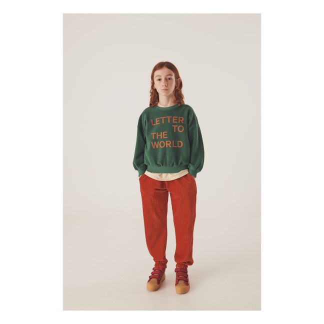 LTTW Jersey polar de algodón orgánico | Verde Jade