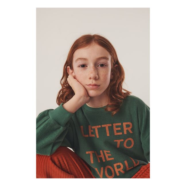 Sweat Polaire Coton Bio LTTW | Vert Jade