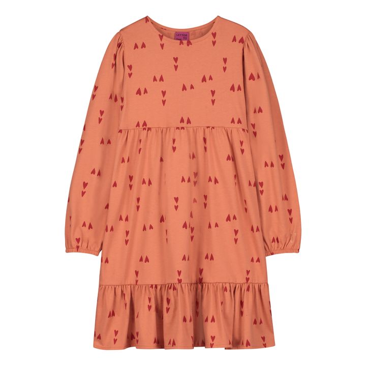 Vestido Nina de algodón orgánico | Naranja- Imagen del producto n°0