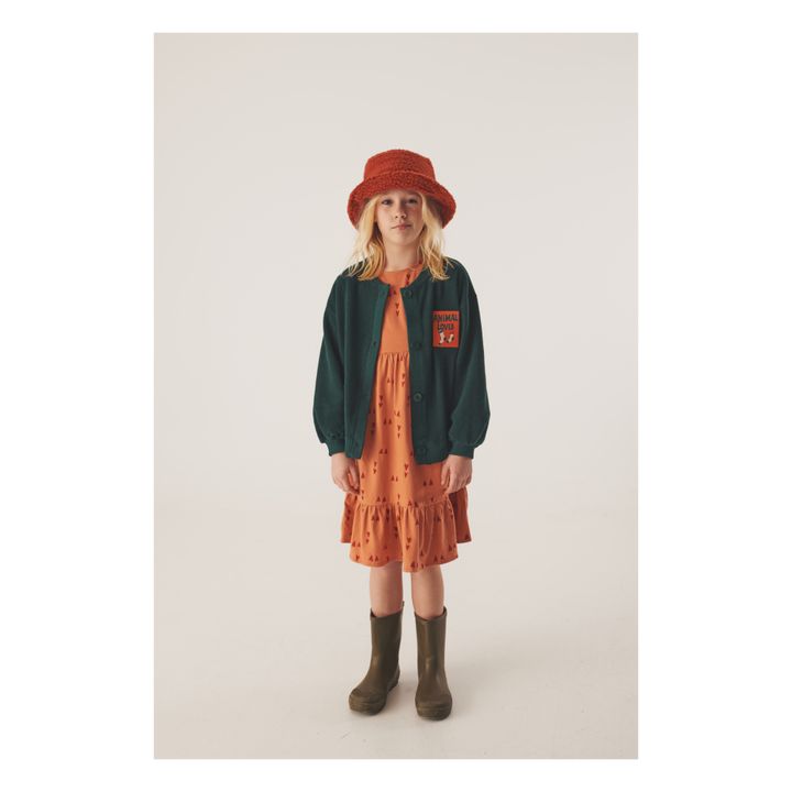 Vestido Nina de algodón orgánico | Naranja- Imagen del producto n°1