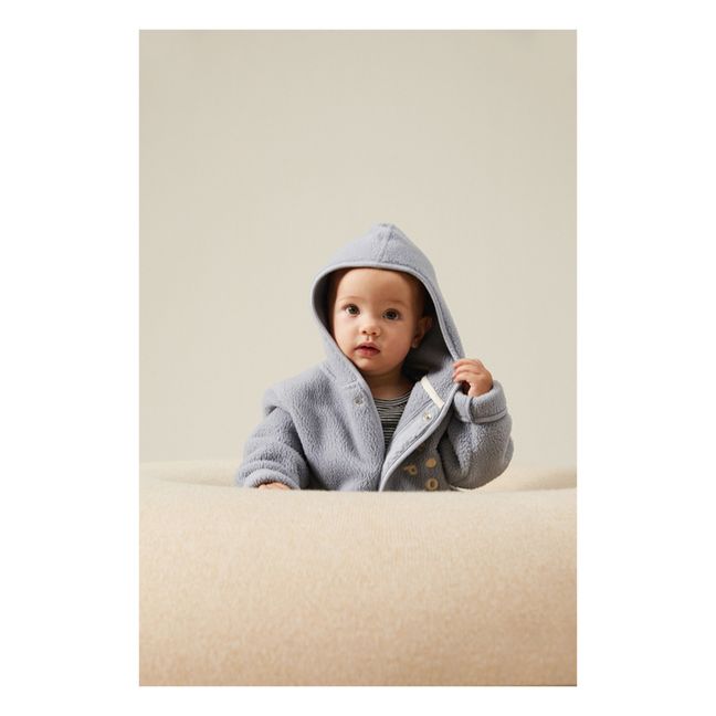 Baby Hooded Jumpsuit | Grey blue