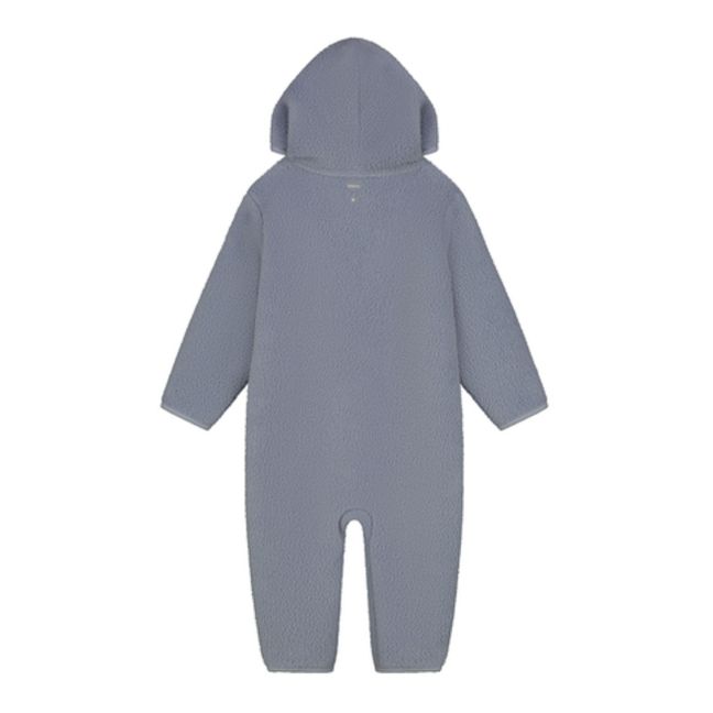 Baby Hooded Jumpsuit | Grey blue