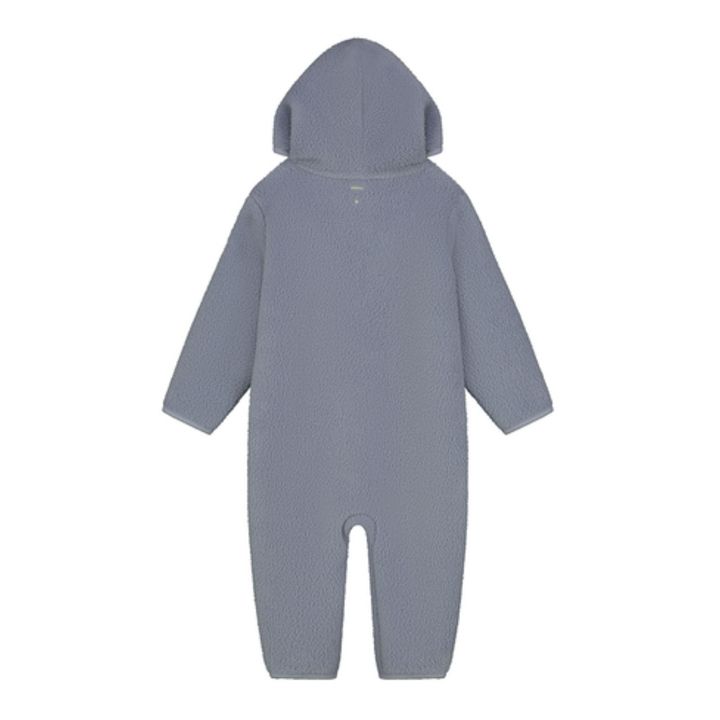 Baby Hooded Jumpsuit | Grey blue- Product image n°5