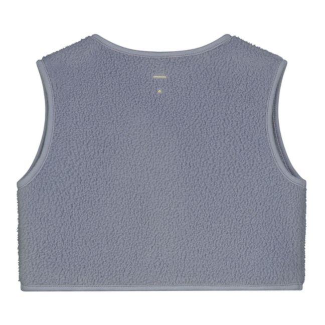 Teddy Baby Sleeveless Vest | Grey blue