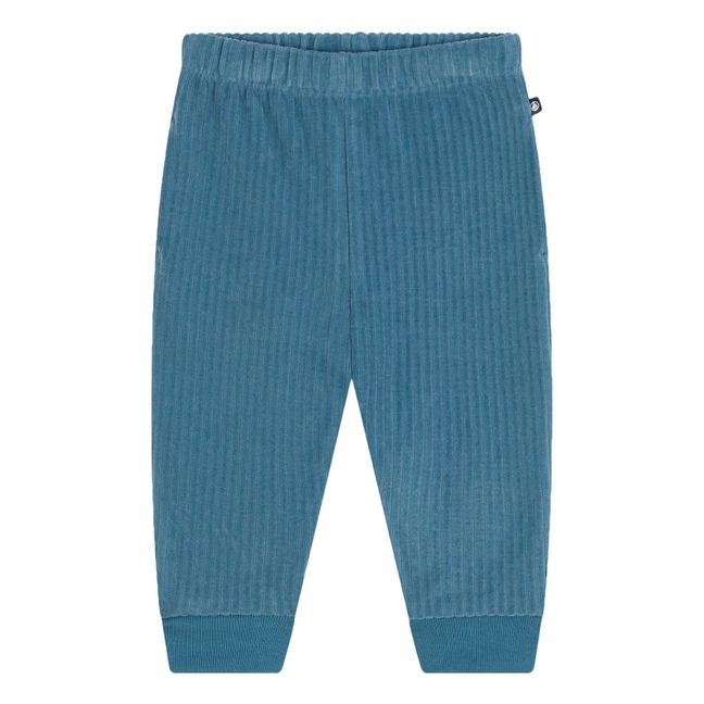 Pantalon en Velours Souple | Bleu