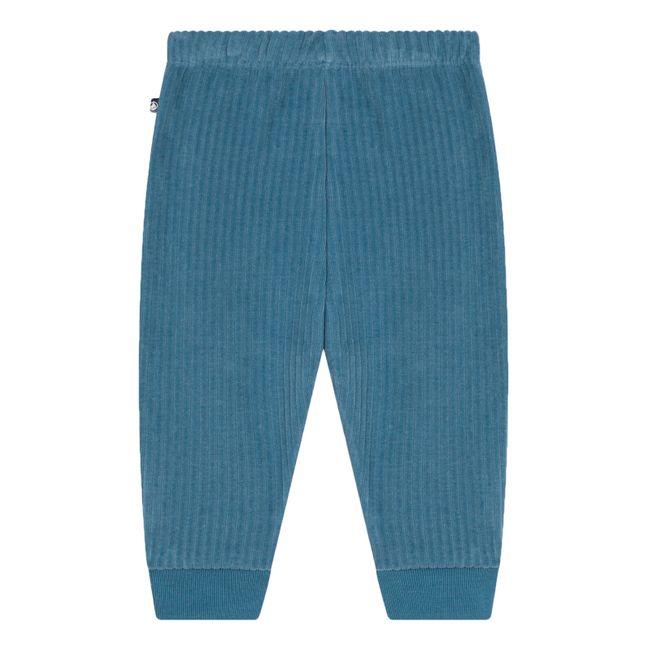 Soft Velvet Trousers | Blue