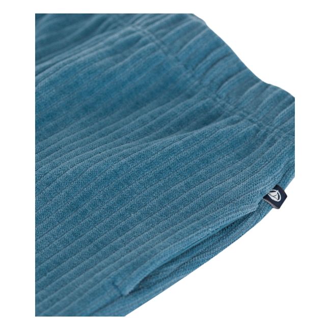 Pantalon en Velours Souple | Bleu