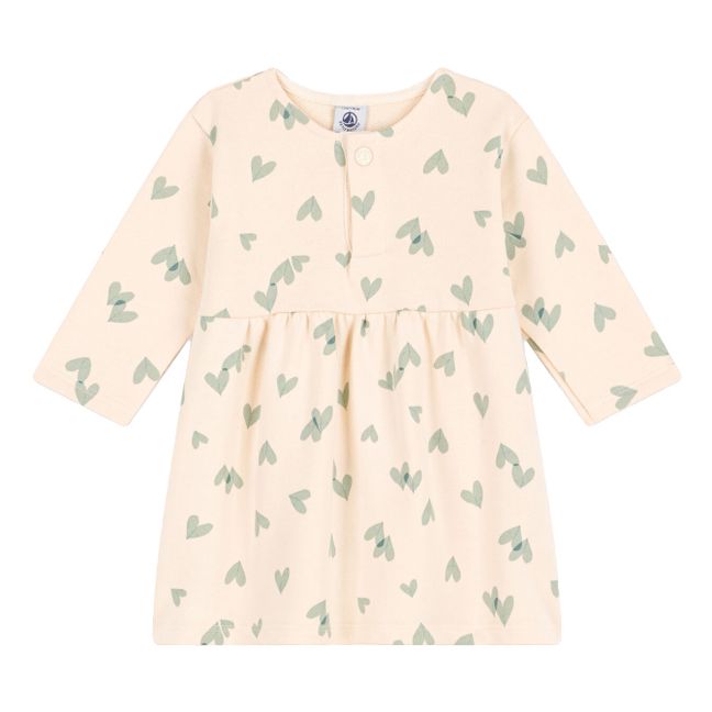 Robe en Molleton Cœurs | Beige