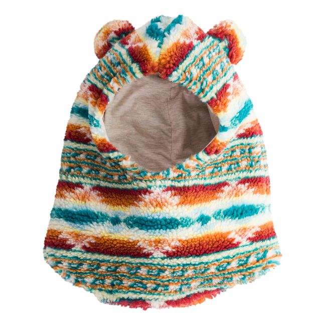 Lours x Bonjour Georges - Cagoule Façon Fourrure Fibres Recyclées | Bleu