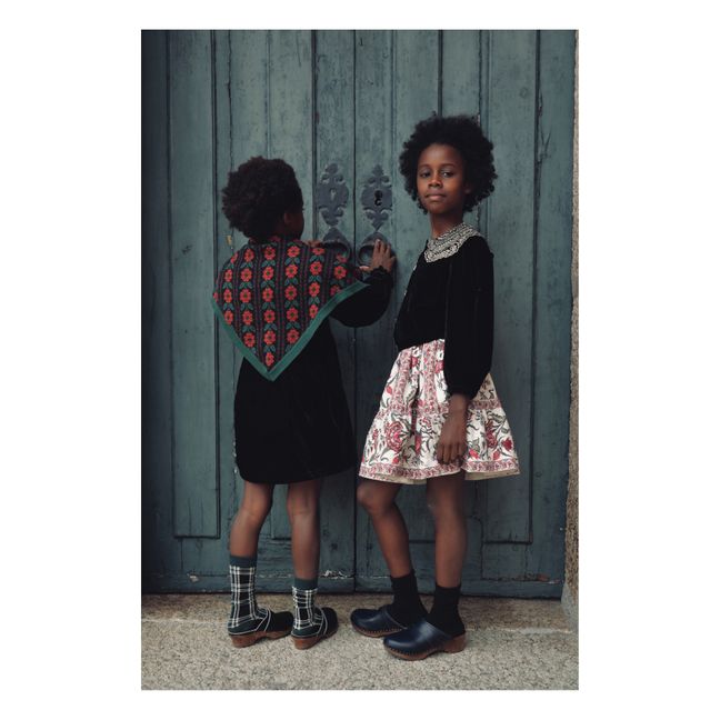 Jupe + Foulard Fleuris | Ecru