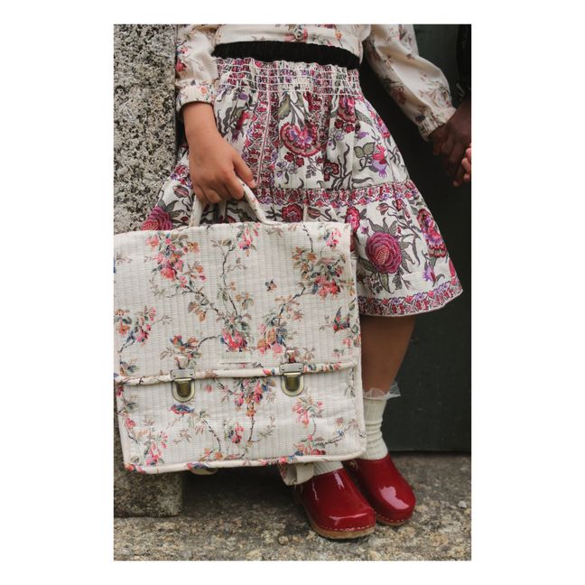Jupe + Foulard Fleuris | Ecru