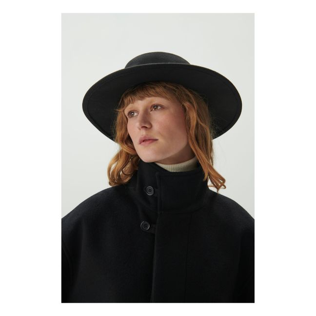 Mantel Moss Wolle | Schwarz