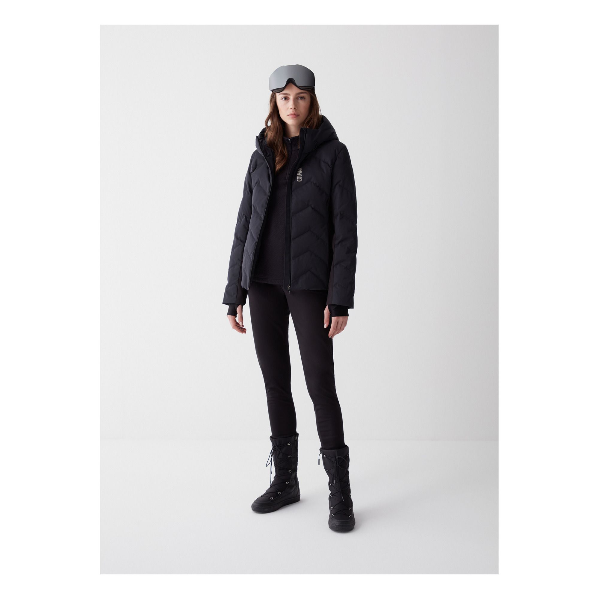 Colmar Parka Courte de Ski Femme Matelass e Noir Smallable