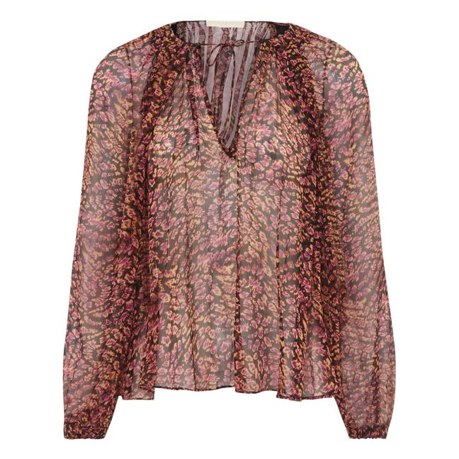 Pauline Blusa de seda | Granate