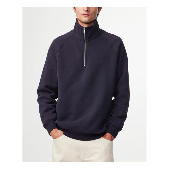 Carlo 3503 Felpa con zip | Blu marino