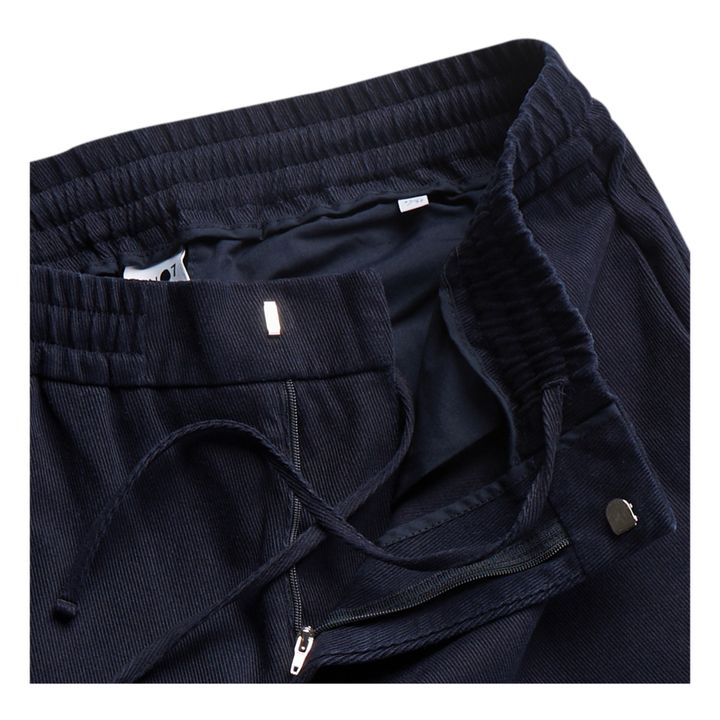 Pantalones de algodón orgánico Foss 1777 | Azul Marino- Imagen del producto n°5