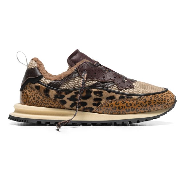 Threedome.Zero Polar Fleece Sneakers | Leopard