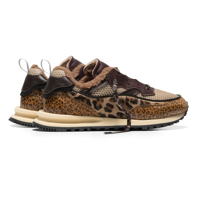 Threedome.Zero Polar Fleece Sneakers | Leopard