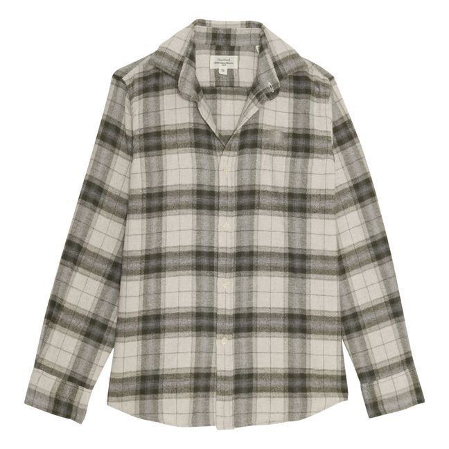 Chemise Flanelle Rayures et Carreaux Paul | Beige - Vert