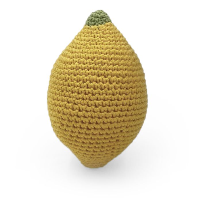 Lemon crochet rattle | Yellow- Product image n°0