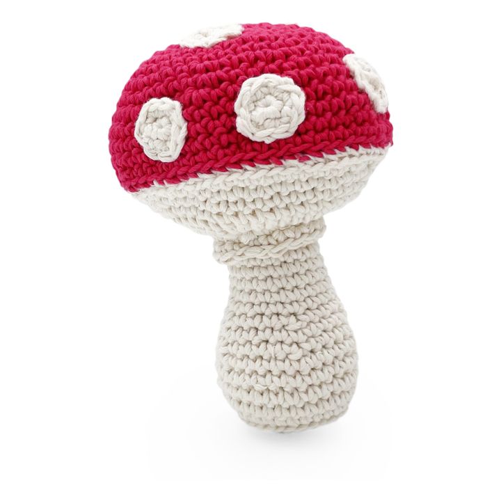 Crochet mushroom rattle | Red- Product image n°0