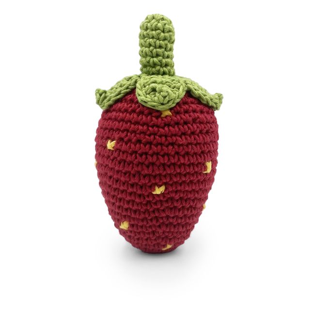 Hochet Fraise en crochet | Rojo
