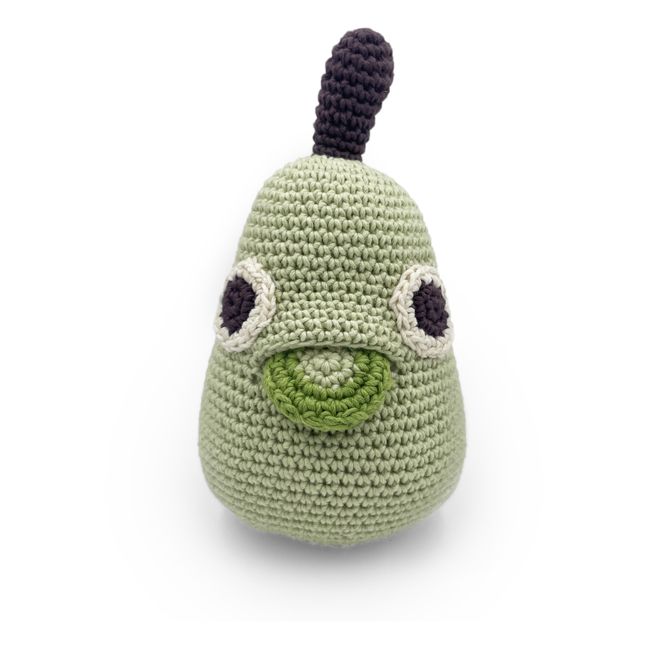 Crochet pear music box | Green