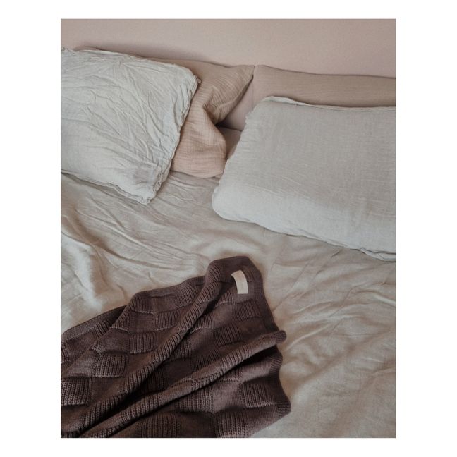 Manta de lana merina | Chocolate