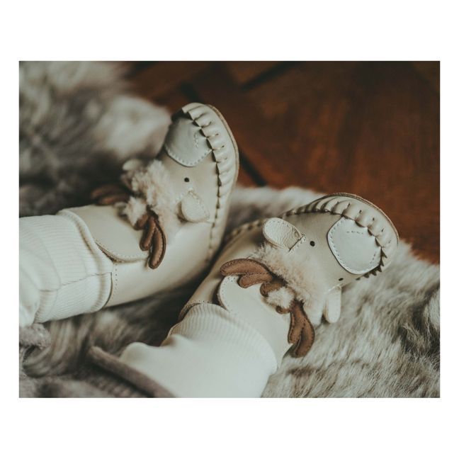 Pantofole con ripieno di renna Kapi Exclusive | Beige