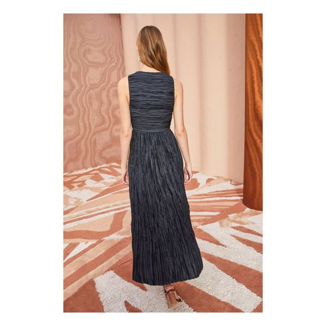 Vestido de satén Circe | Negro