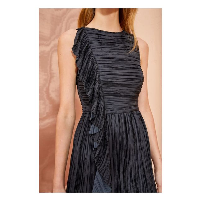 Vestido de satén Circe | Negro