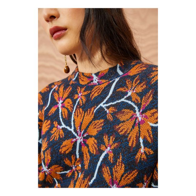 Jersey Twyla de lana merina extrafina | Azul