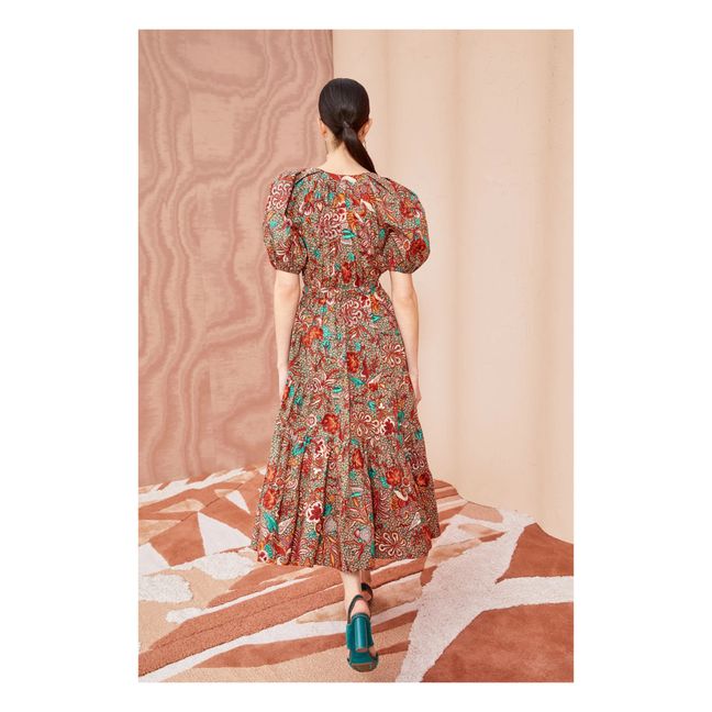Vestido de popelina de algodón Olina | Rosa Melocotón