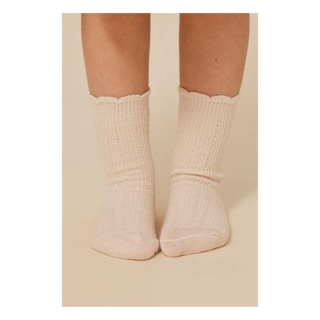 3 organic cotton ruffled socks | Brown