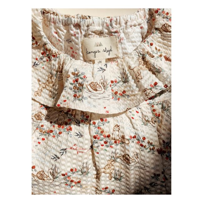 Vestido de bebé de algodón ecológico Vida | Beige