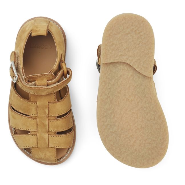 Alex Leather Sandals | Caramel