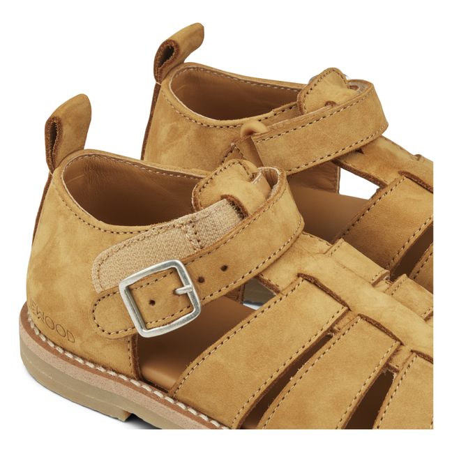 Alex Leather Sandals | Caramel