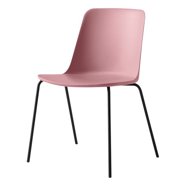 Rely HW65 chair, black frame | Pink